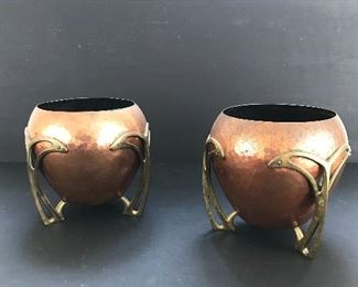 Copper and brass bowls