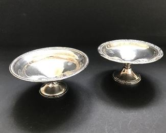 Sterling silver pedestal compotes