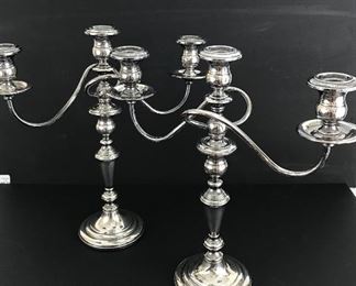 Fisher 3 arm sterling silver candelabras