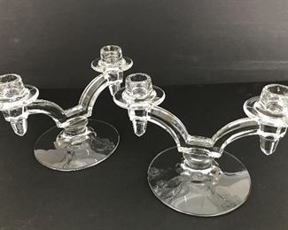 Crystal 2 arm candelabras