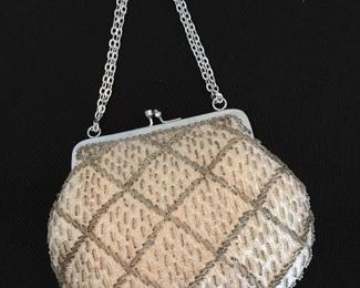Small beaded evening purse made in Hong Kong