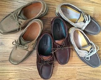 Various Sperry leather loafers