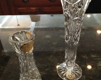 American Cut Crystal Corp. vases made in Western Germany