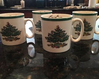 Spode Christmas Tree mugs (set of 4)