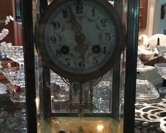 Antique mantel clock with key