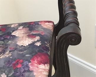 Detail view of bench