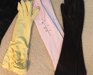 Vintage women's evening gloves