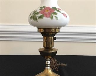 Hand painted parlor lamp