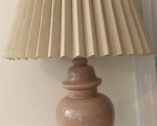 Peach colored lamp