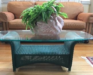 Vintage Lloyd Loom All-Weather wicker coffee table