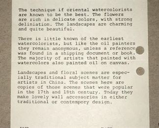 Watercolor description