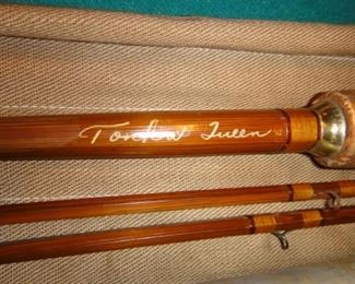 Tonka Queen Vintage Bamboo Fishing Rod, W\sack and tube 