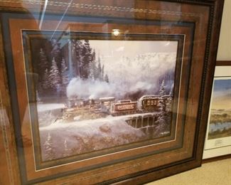 Framed Train art