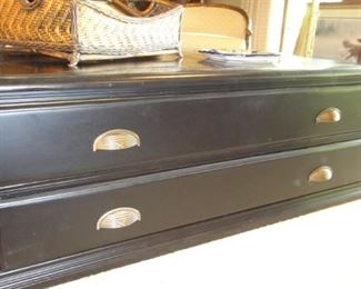 Coffee Table, Black, double sided drawers
