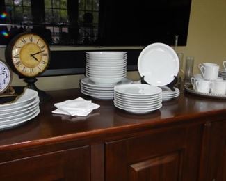 White Dish set, Linear, "Astor Place",