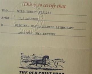 Certified Lithographs, 19th century