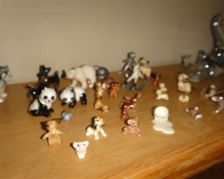 Small miniature animals.
