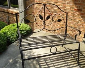 Wrought Iron Metal Bench