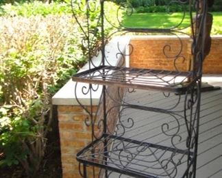 Wrought iron backers rack