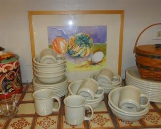 Crown Corning Dish Set, Longaberger Basket