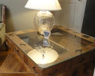 coffee Table, matching benches, custom designed