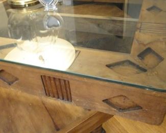 coffee Table, matching benches, custom designed