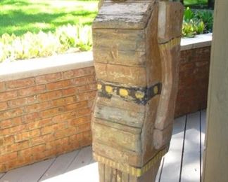 Wood Sculpture Indian, 6ft tall