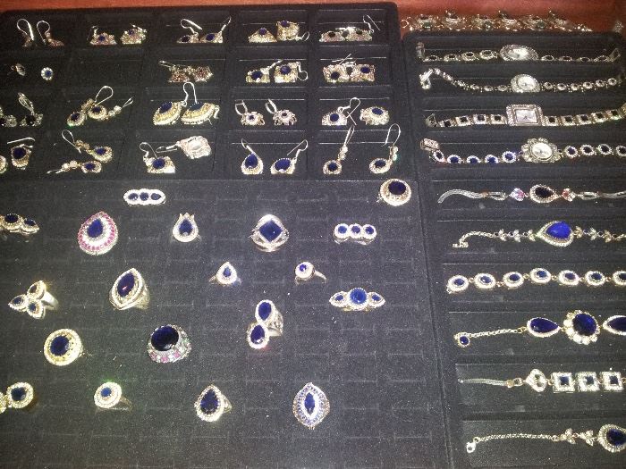 Authentic jewelry with ruby, sapphire and emerald gemstones set in silver and gold...all at rock-bottom prices. Jewelry store liquidation of one-of-a-kind, fine jewelry pieces.