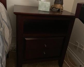 Nightstand with Queen wood bedroom set