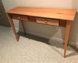 Maple Console Table with Drawers