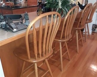 4 bar stools Oak