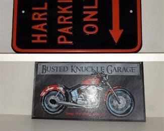 Harley-Davidson parking signs