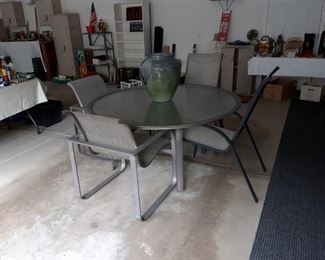 Patio table and 4 chairs