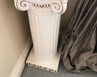 Ceramic Greek Key Pedestal