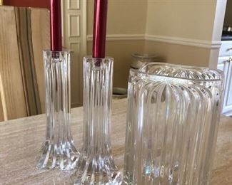 Mikasa Vase and Candlesticks