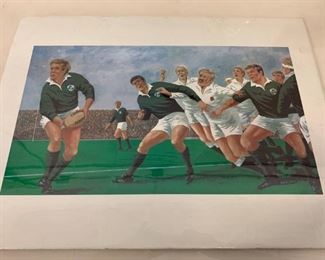 Ireland England Screen Print Unframed, $55