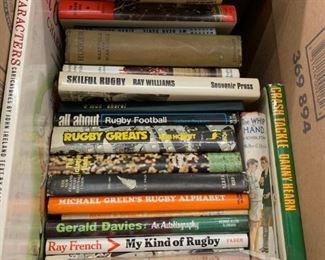 G          Rugby Books, $5 to $25, Tell us what you want from the lettered box, and we can give you a price. CALL 703-560-1919 and give us the letter and title, then we'll give you the price. OR you can email us at mgodek@aol.com. Let us know if you want all of them and make us an offer!