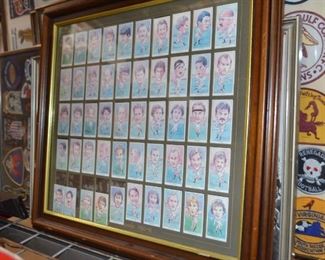 Cigarette Cards, Rugby English International's, in 2 sided frame, $135