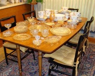 Tell City farm table with five chairs