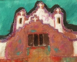 "Mission" fabric art by J.Max Designs