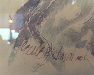 Artist signature Cecile Ryden Johnson