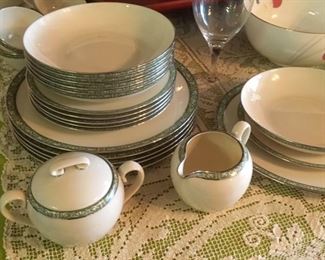 Fine china service for 6 by Lenox in "Adrienne" pattern