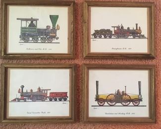 Framed color litho (calendar) prints