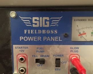 Detail of SIG power box for U-Control Line model airplanes