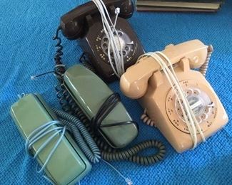 Rotary dial & slim line push button phones