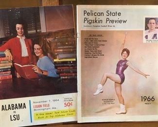 1964 program Alabama vs LSU and 1966 Pigskin Preview