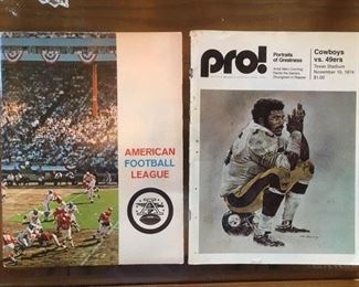 1960s 60-page brochure on the AFL; 1974 PRO! magazine featuring Cowboys vs. 49ers