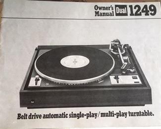 Manual for turntable by Dual