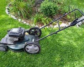 6HP mower with large rear wheels, by Sears/Craftsman