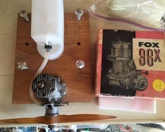 Mounted Fox 36X U-Control Line Plane Engine